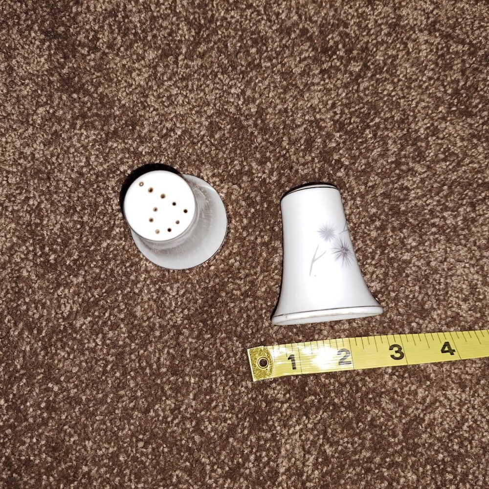 Vintage Creative Fine China Platinum Starburst Salt&Pepper Shakers from Japan. - Picture 3 of 6